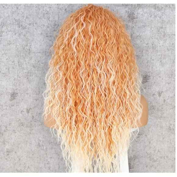 Blonde Orange Lace Front Beach Wave Wig 24\